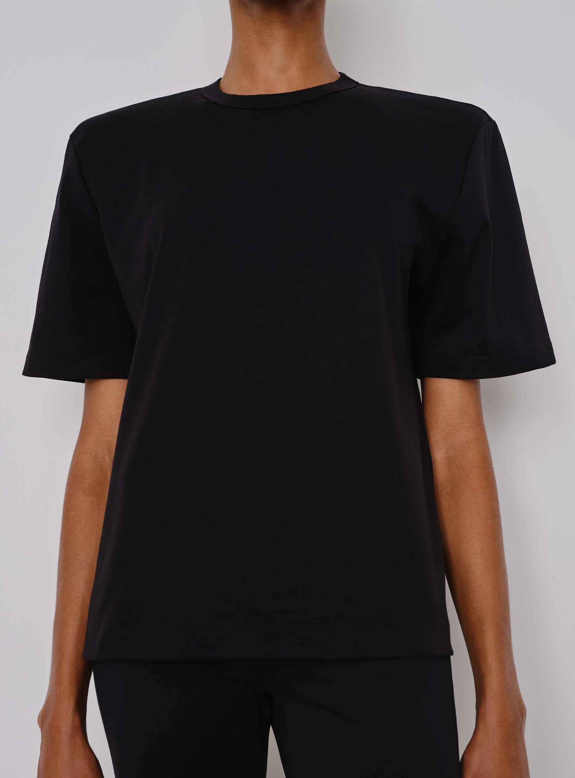 Shoulder Pad T-shirt - Black