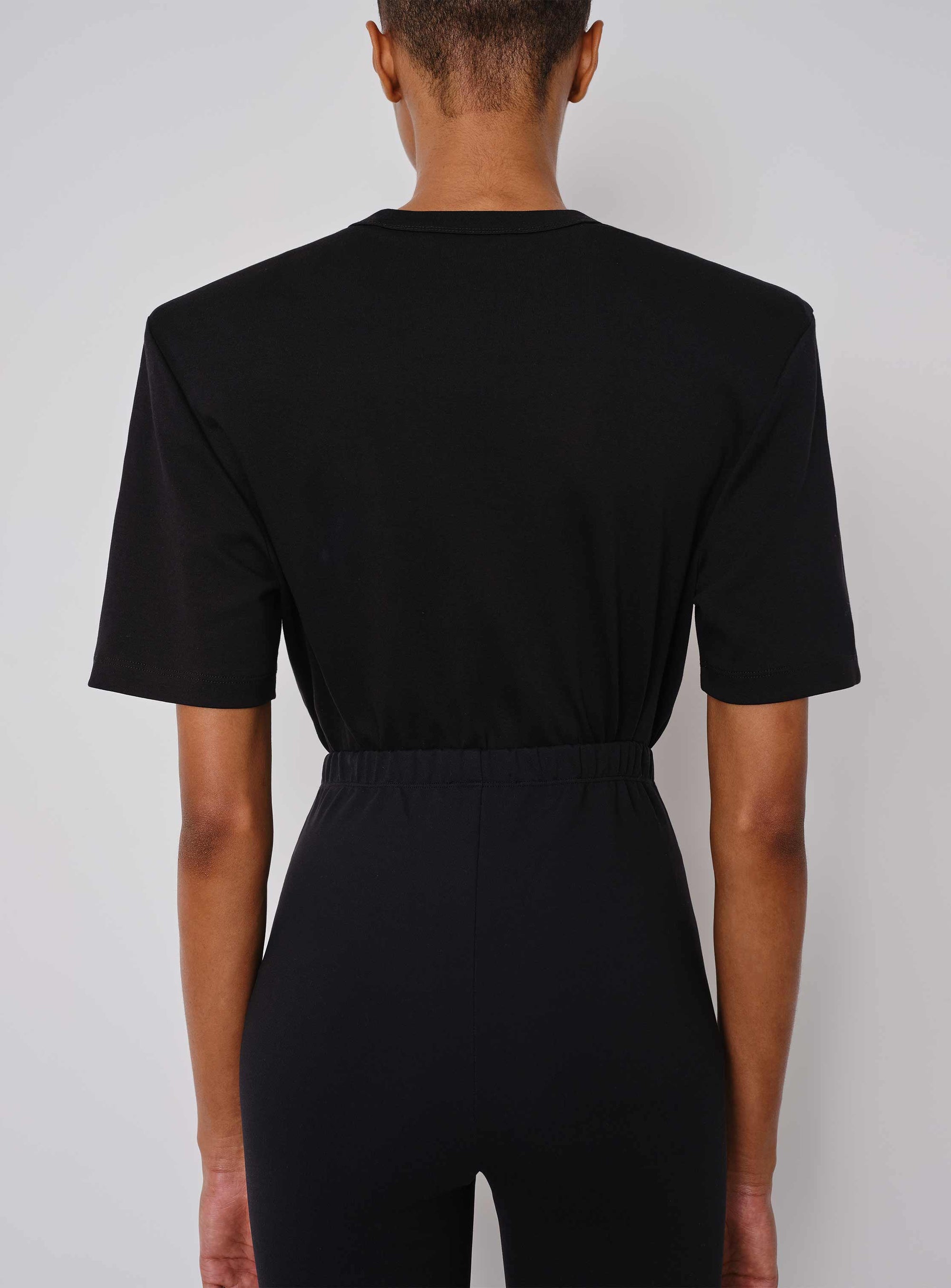 Shoulder Pad T-shirt - Black