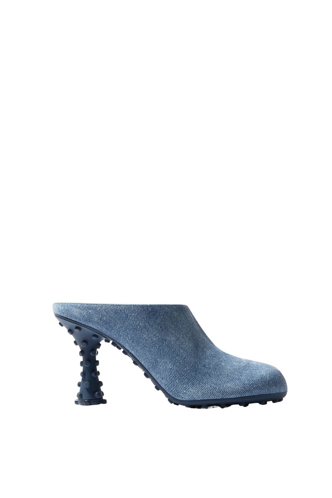 1000Chiodi leather mules - Denim