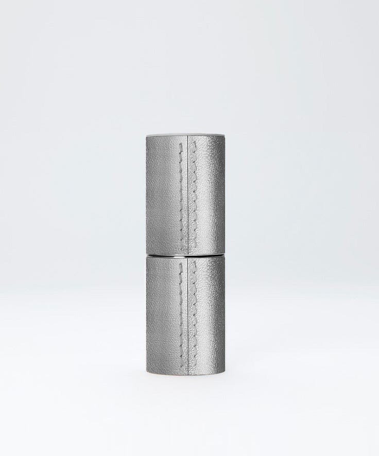 L'écrin en cuir rechargeable pour rouge à lèvres - Argent