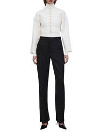 Cardigan à manches bouffantes - Off White