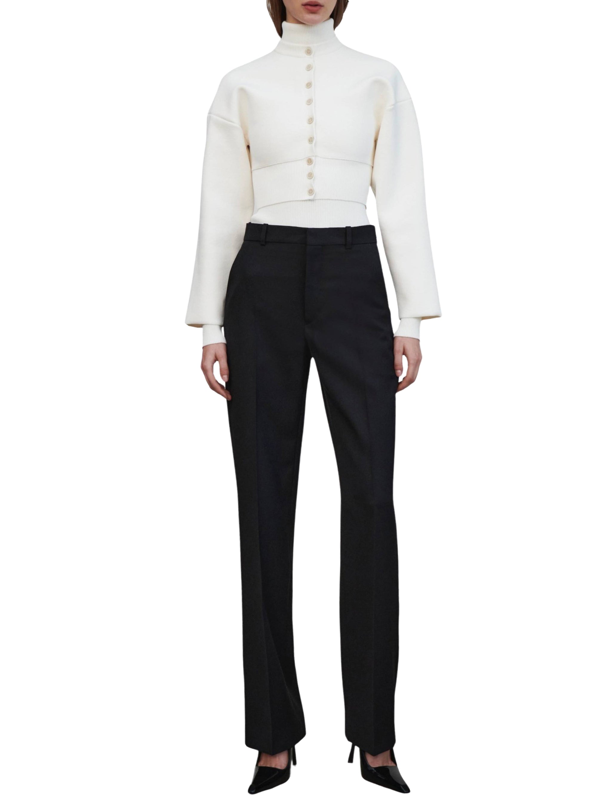 Cardigan à manches bouffantes - Off White