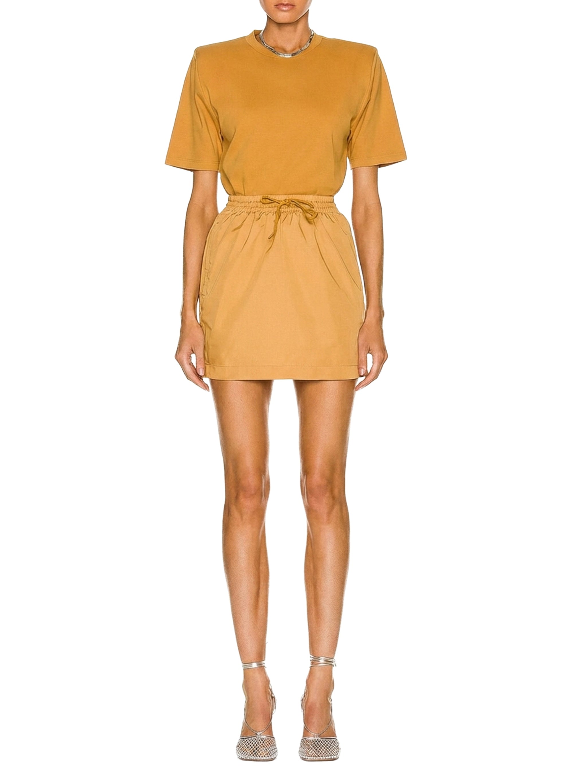 Shoulder Pad T-shirt - Mustard