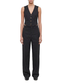 Waistcoat - Black Pinstripe