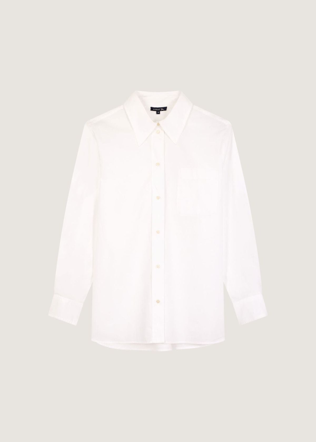 BLANC _ Chemise Saphir en coton - Blanc