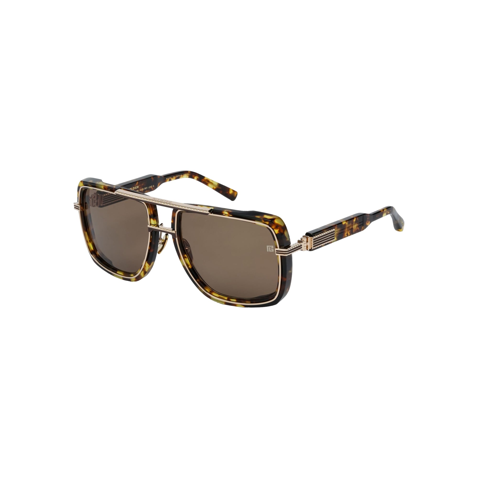 Lunettes de soleil mixtes Soldier - Havana & Gold