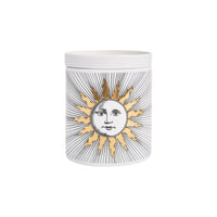 Torre Soli large scented candle in porcelain - Gold & White