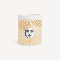 Torre Soli large scented candle in porcelain - Gold & White