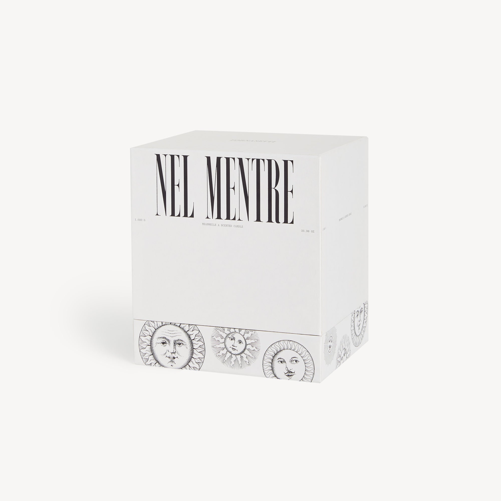Torre Soli large scented candle in porcelain - Gold & White
