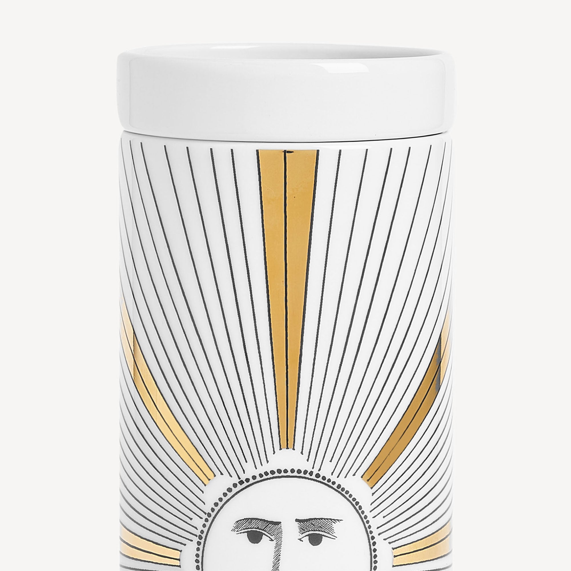 Torre Soli scented candle in porcelain - Gold & White