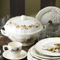 Set de 4 Assiettes à dessert Anglo Français Sologne - Marron