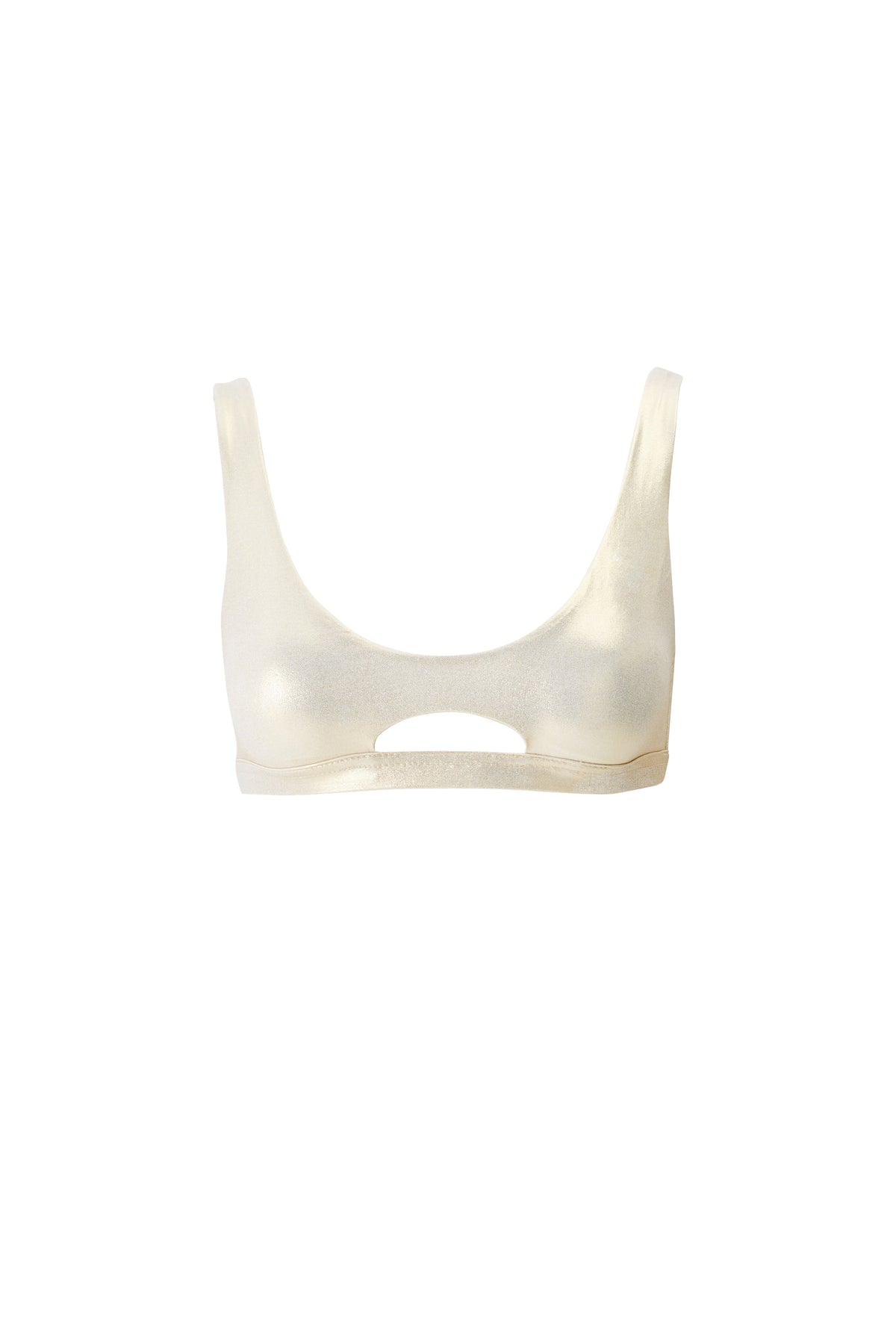 Sorrento Iridescent Bralette Bikini Top - Gold