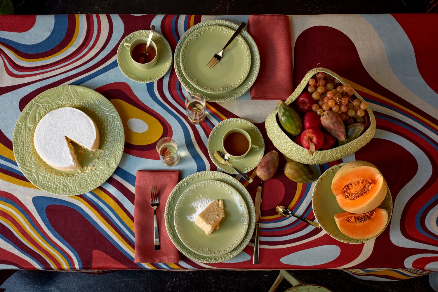 Assiette charger Haas Mojave Desert en porcelaine - Green