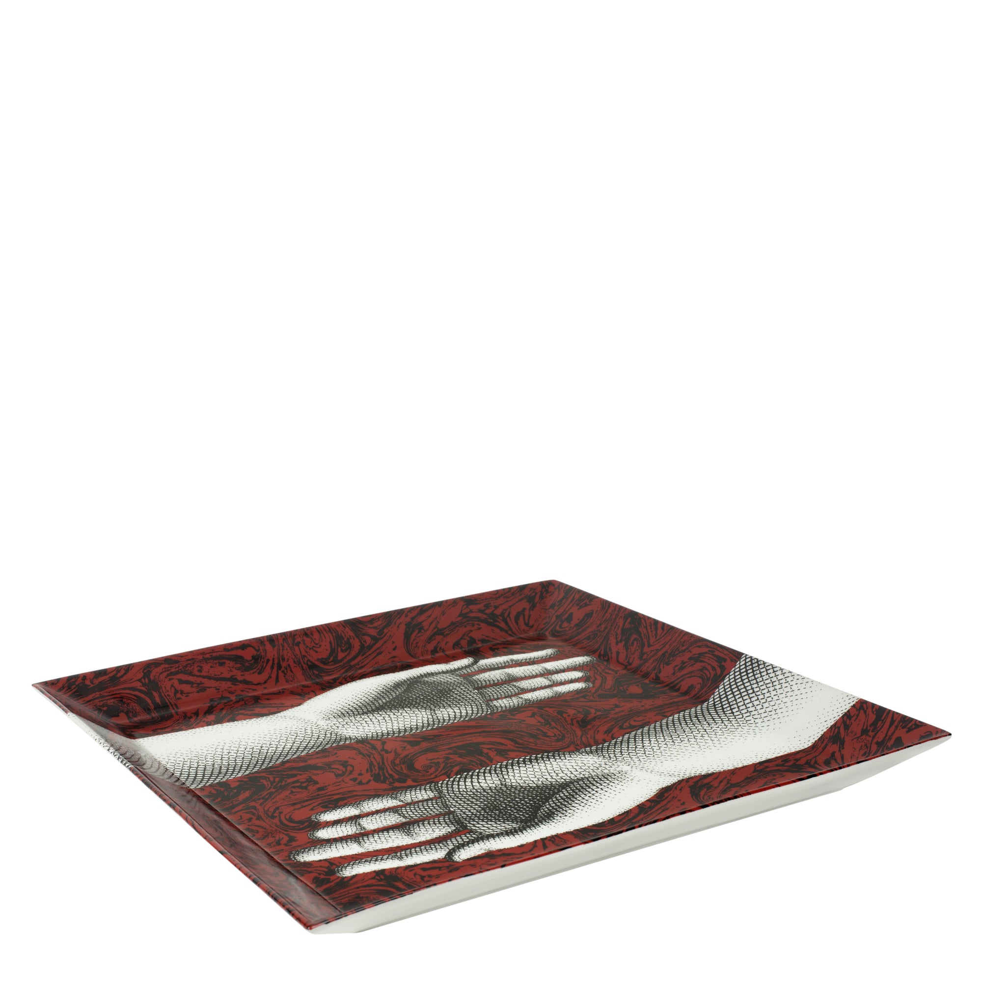 Don Giovanni square porcelain tray - Multicolour