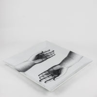 Mani square porcelain tray - Black & White