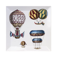 Palloni square tray n.3 in porcelain - Multicolour