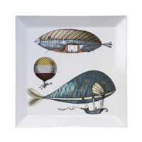 Palloni square tray n.4 in porcelain - Multicoloured