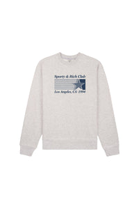 Starter Crew-neck Jumper - Heather Grey & Navy Blue