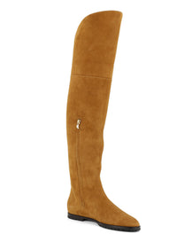 2qty NEW / Cuissardes Stefania Malaga 90 en cuir suédé - Brown