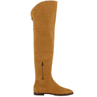 2qty NEW / Cuissardes Stefania Malaga 90 en cuir suédé - Brown