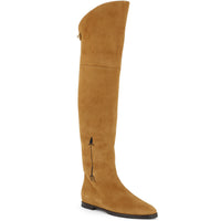 2qty NEW / Cuissardes Stefania Malaga 90 en cuir suédé - Brown