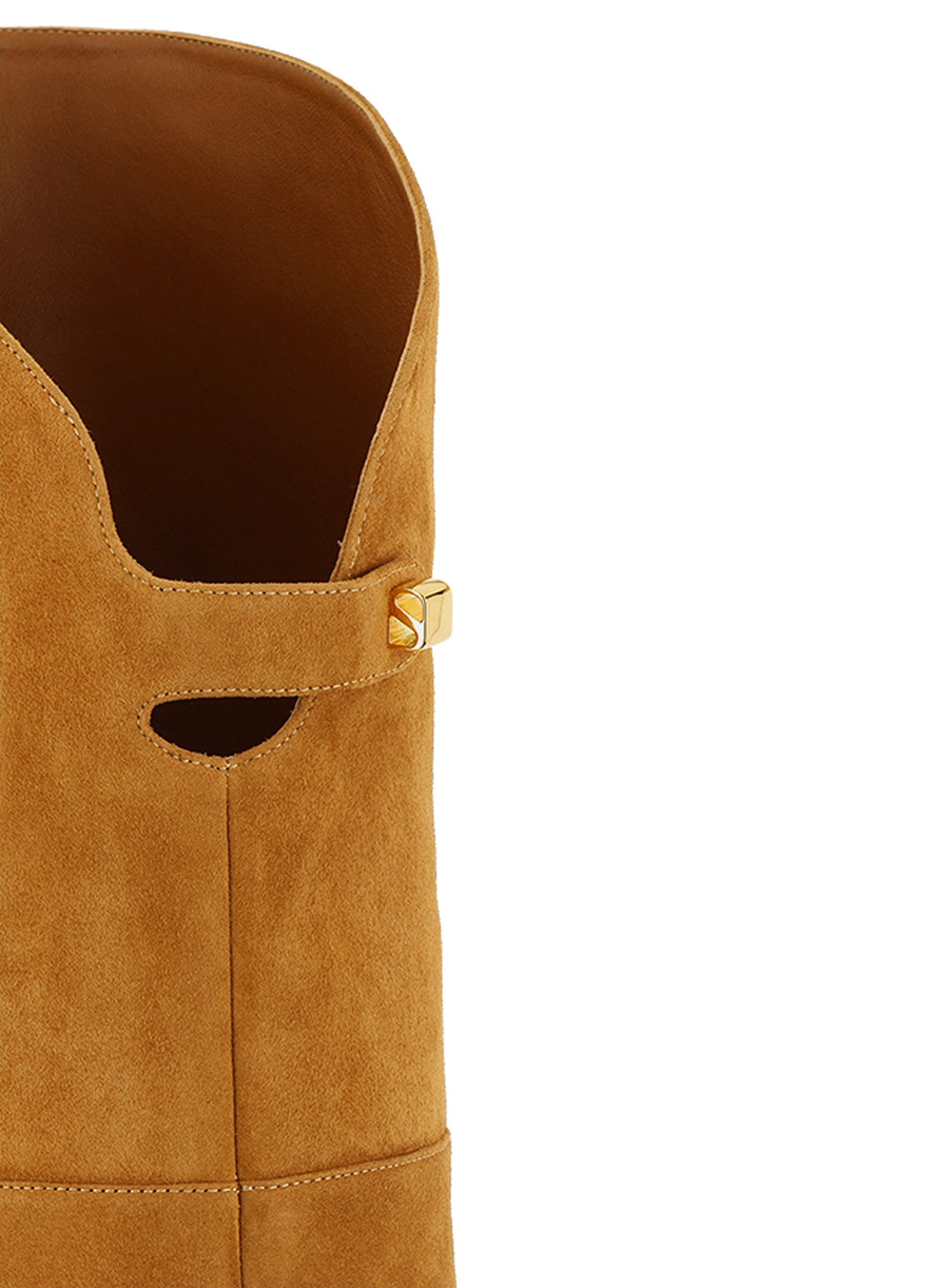 2qty NEW / Cuissardes Stefania Malaga 90 en cuir suédé - Brown