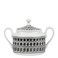 Architettura porcelain sugar bowl - Black & White