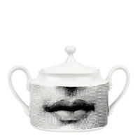 Tema e Variazioni porcelain sugar bowl - Black & White