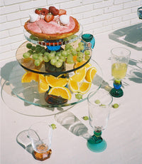 Set de 2 petits verres en cristal Mayfair - Clear, Emerald, Brown, Mint & Bright Yellow