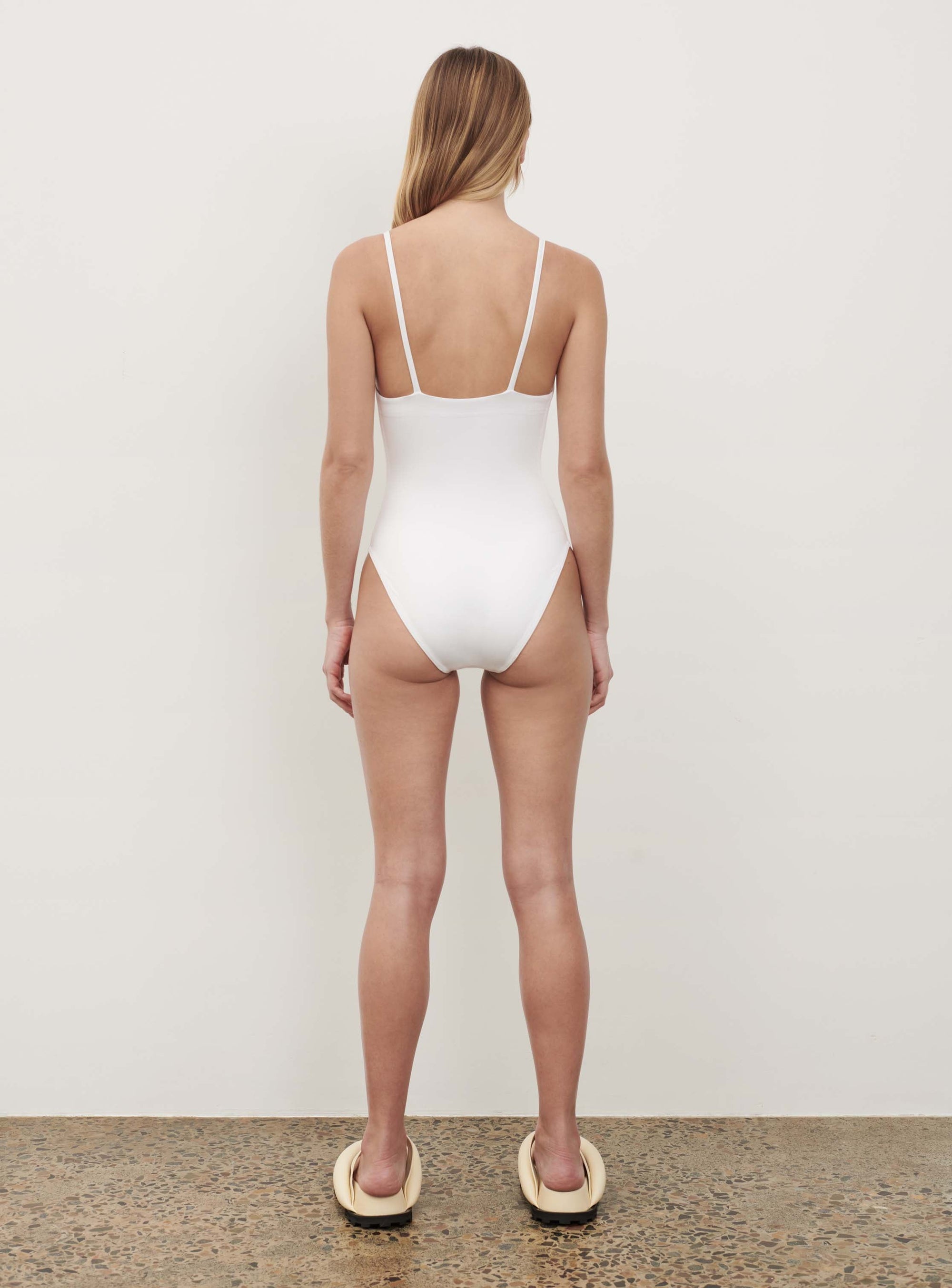 Scoop Back Swimsuit - White