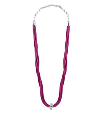 Collier en soie - Violet & Rose