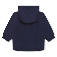Water-repellent hooded windbreaker - Blue Indigo