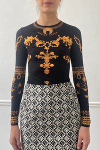 PRIX MARQUE : 85€_Placed Ornament Jewelr Top - Placed Ornament Jewelr