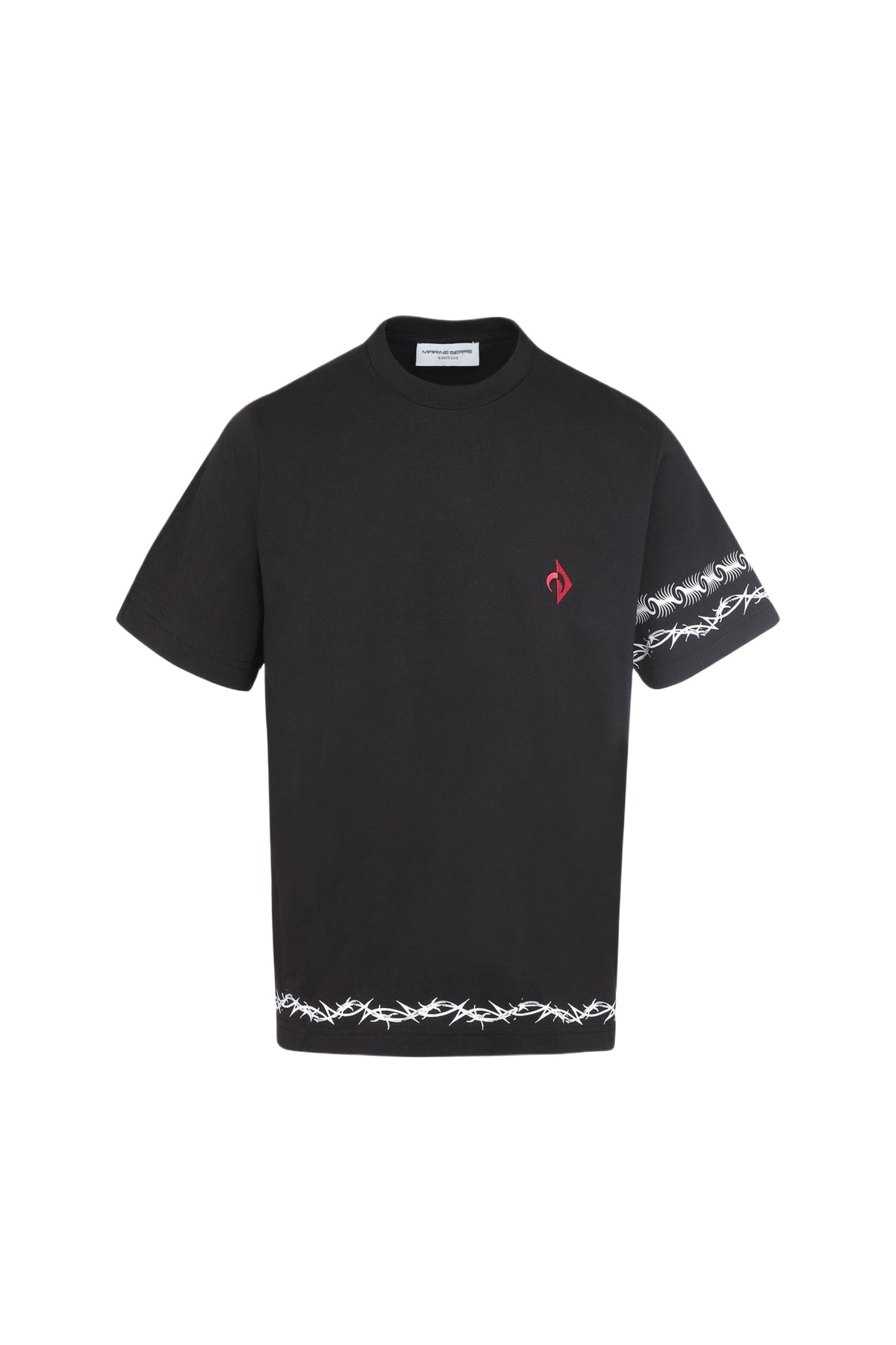 T-shirt coupe large - Black With White