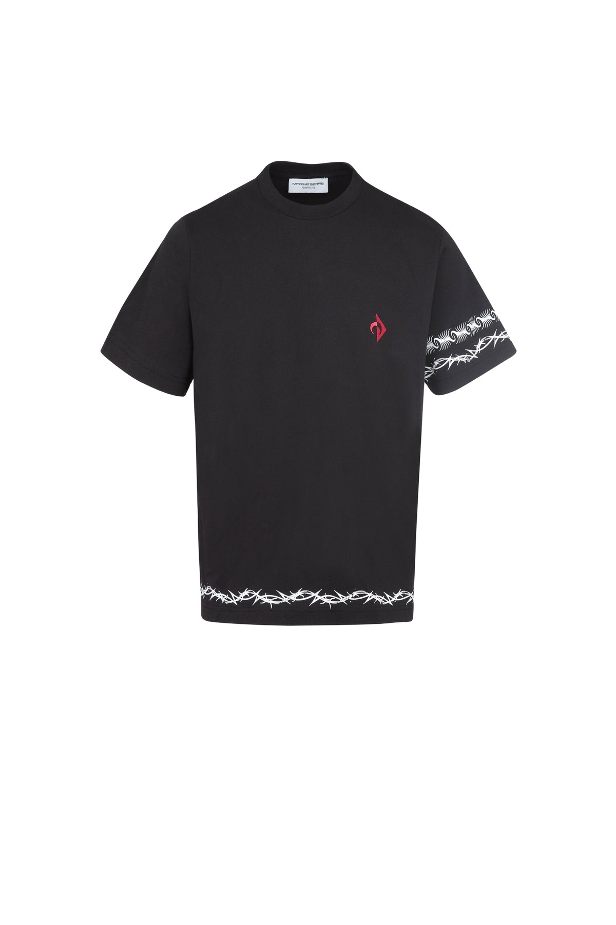 T-shirt coupe large - Black With White