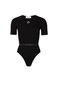 Body avec logo en coton - Black