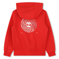 Cardigan à capuche en coton - Begonia Red