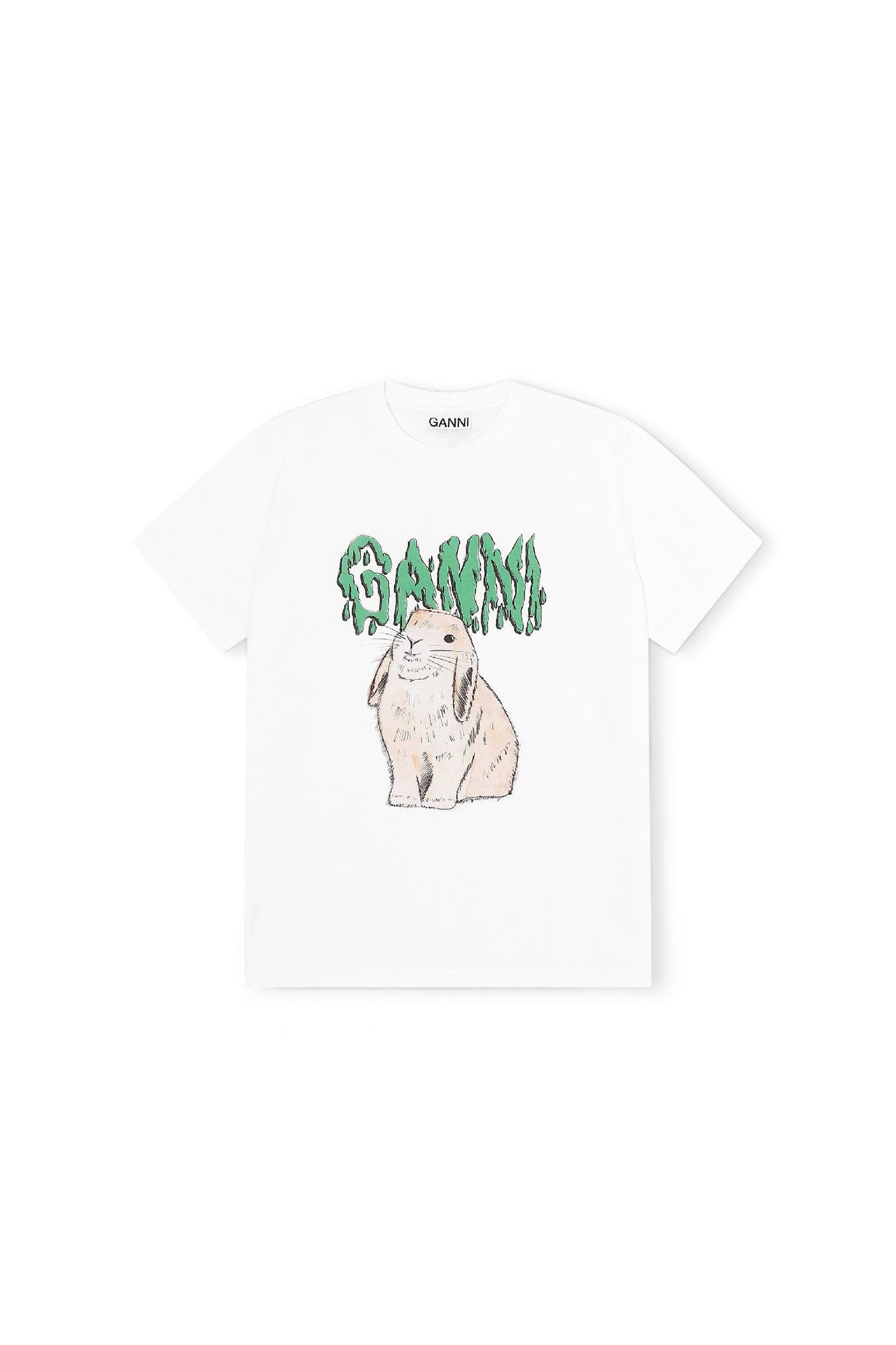 T-shirt à motif Bunny en jersey - Bright White