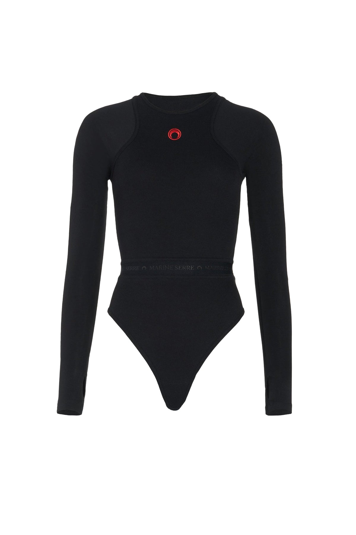 Body côtelé décolleté - Black