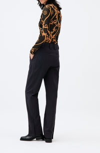 Top col roulé en maille - Black