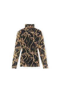 Top col roulé en maille - Black