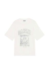 T-shirt smiley en jersey - Egret