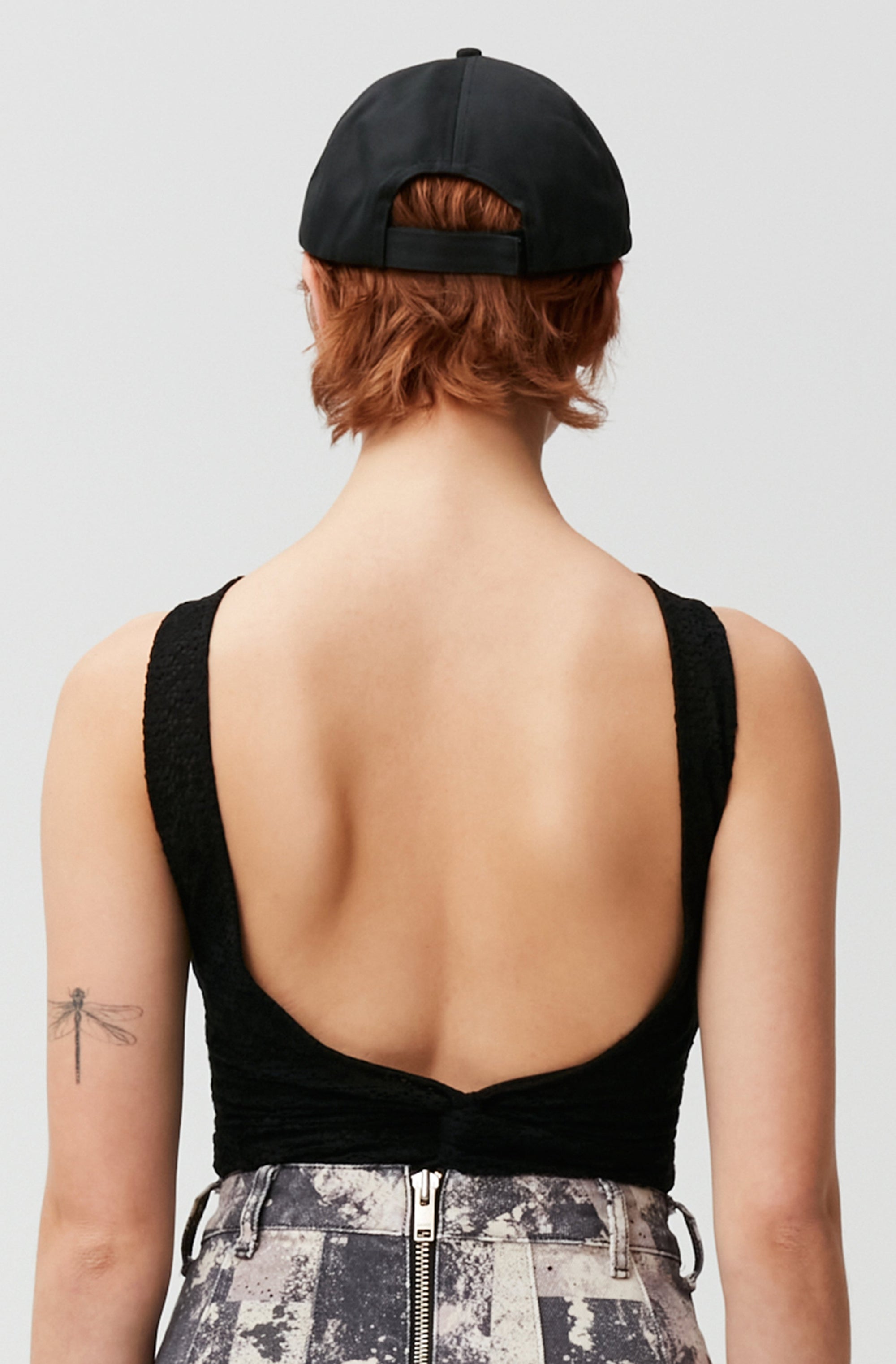 Body à dos nu en dentelle - Black