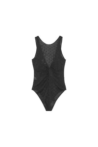 Body à dos nu en dentelle - Black