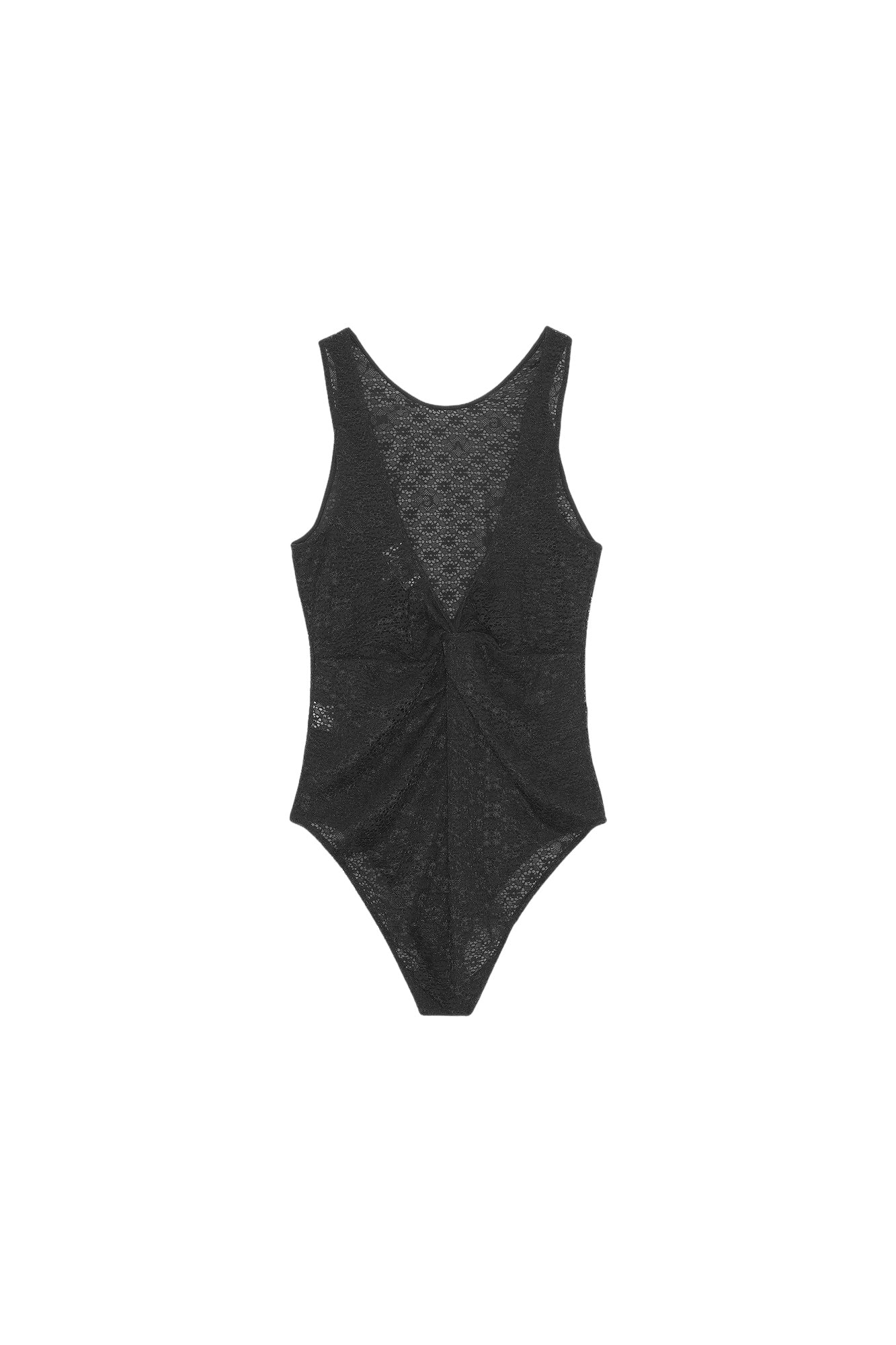 Body à dos nu en dentelle - Black