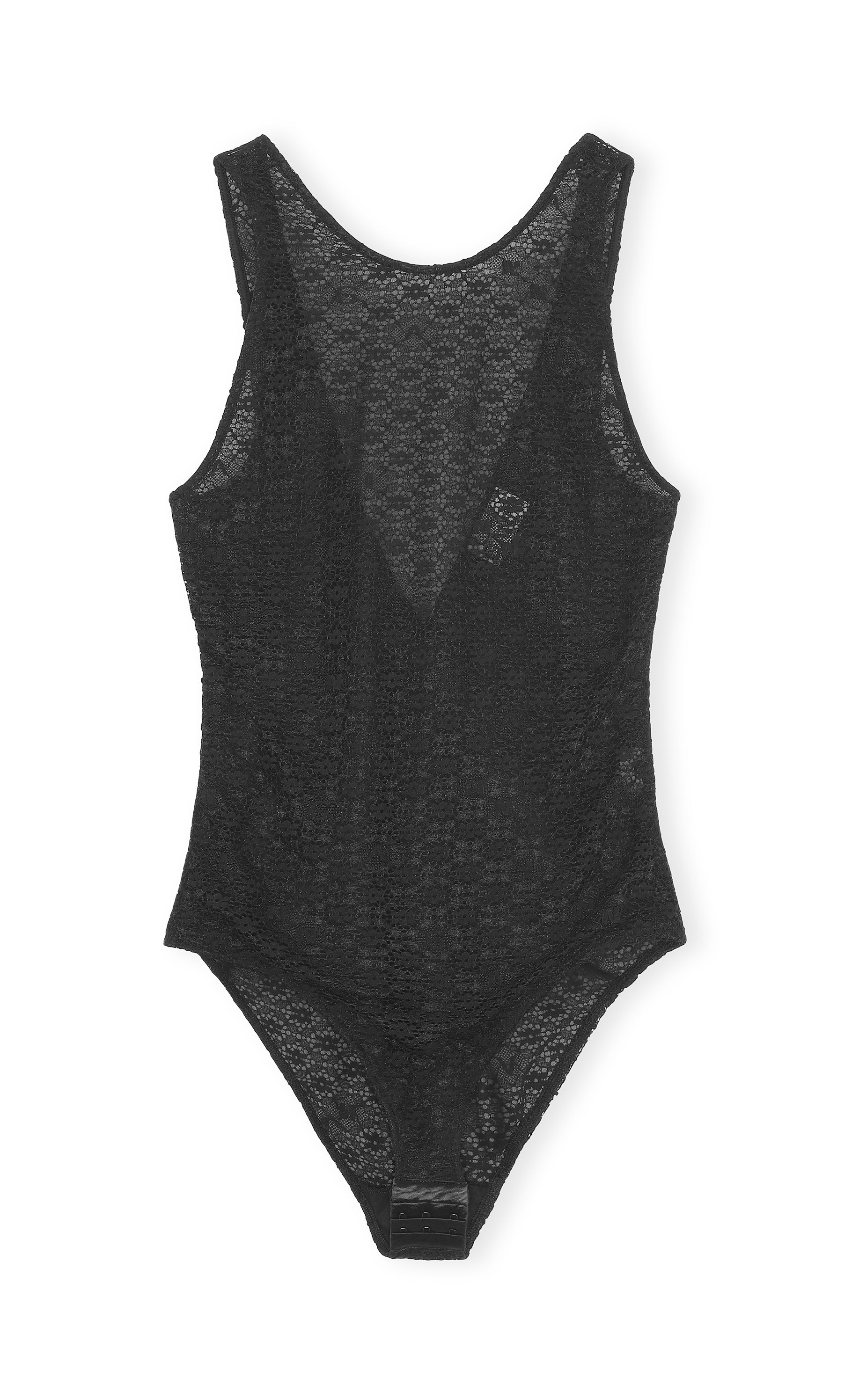 Body à dos nu en dentelle - Black