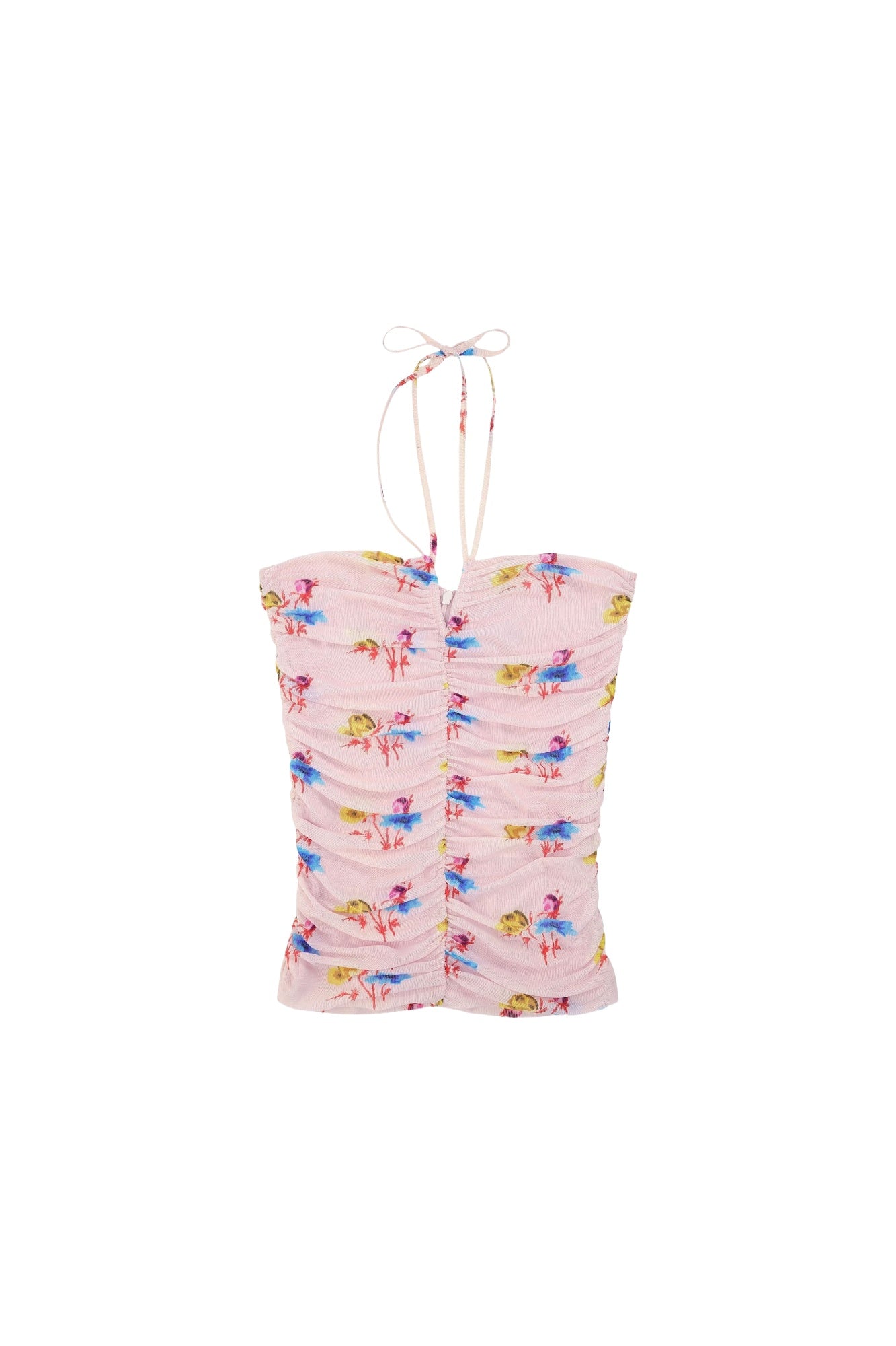 Top dos nu froncé en maille - Light Lilac