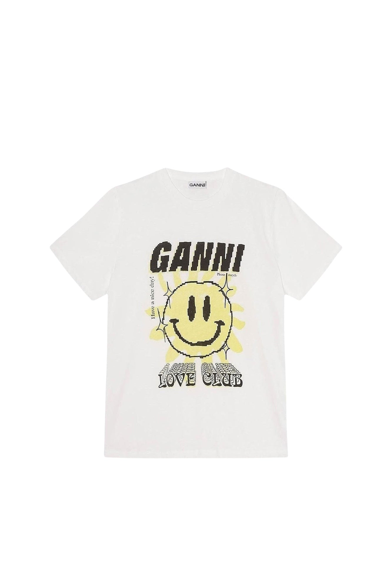 T-shirt ample à col rond Sun Love - Bright White