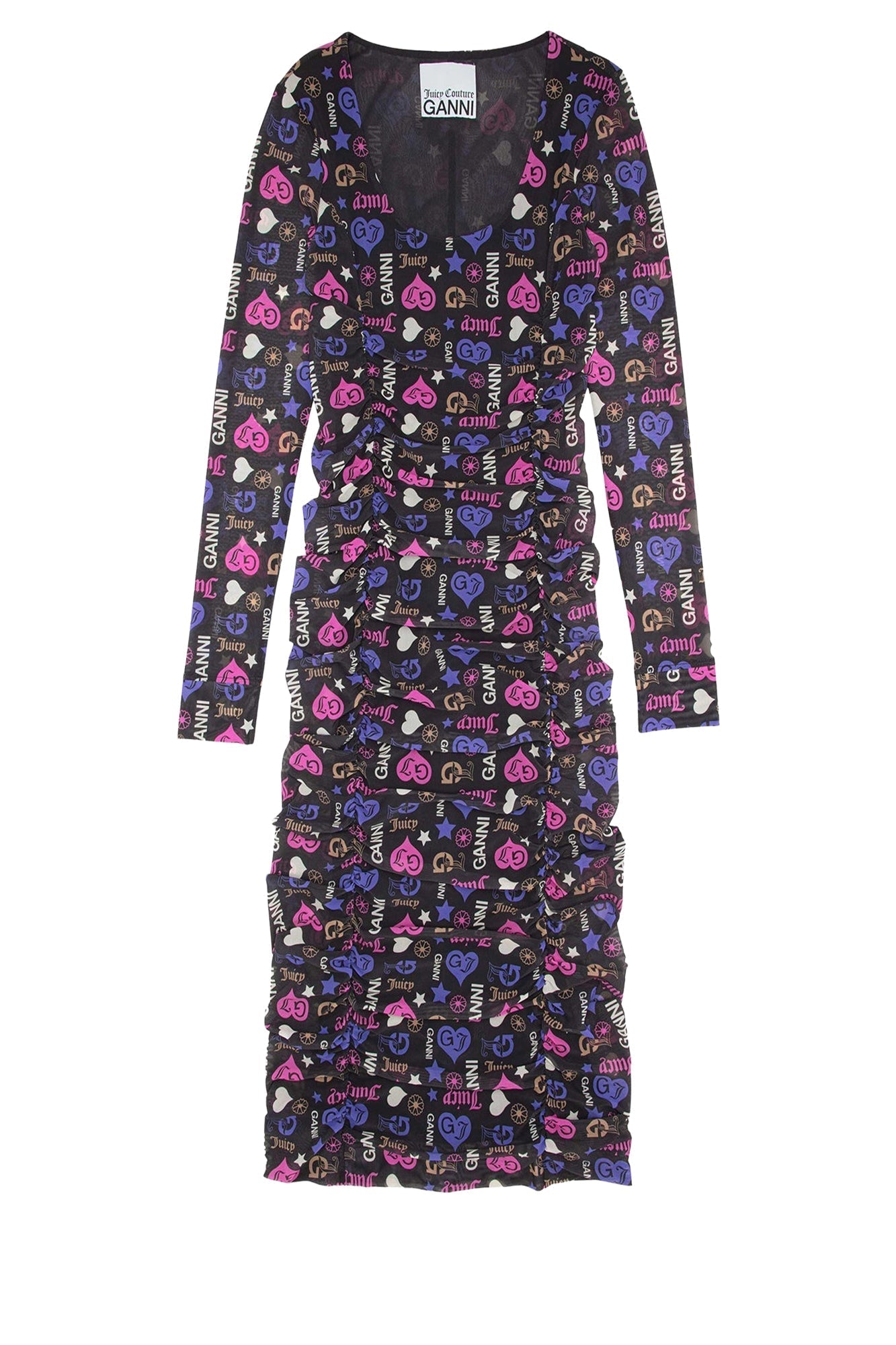 Robe midi imprimé en maille - Phantom