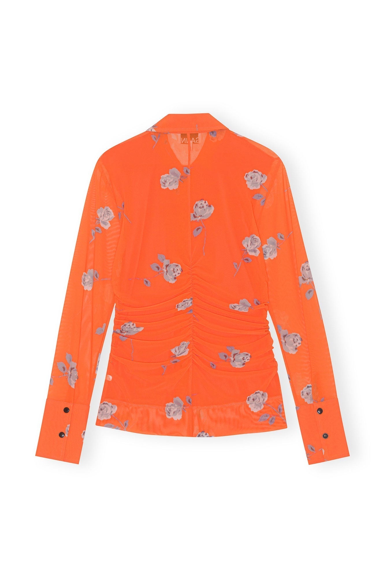 Chemise froncée en maille imprimé - Orangeade